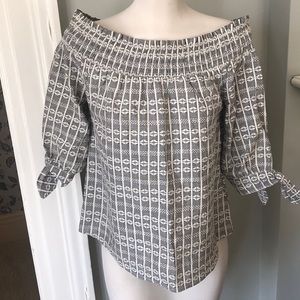 2 for $20! E & M Off the Shoulder Pattern Top